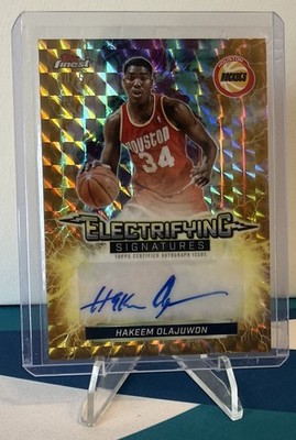 2026 TOPPS Finest Electrifying Signatures Hakeem Olajuwon Gold /50 Auto