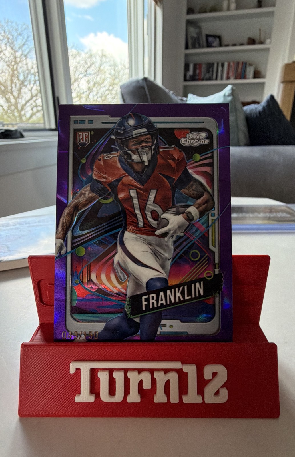 Troy Franklin Topps Cosmic Chrome #128 Purple Nebula