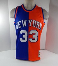 Mens New York Knicks Patrick Ewing #33 Blue J...