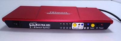 TESmart HDMI Matrix 4x2 4K@60Hz, HDMI Matte 4k Ultra HD - Sehr guter Zustand