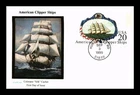 DR JIM STAMPS US FIRST DAY CARD AMERICAN CLIPPER SHIPS COLORANO SILK CACHET