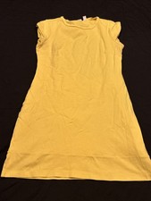 New York & Co Women’s M Yellow Shirt Dress Cotton A30