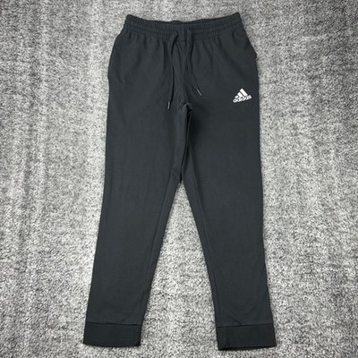 Adidas Men's M Jogger Pants W29 L28.5 Black Cuffed Athletic Comfort Drawstring