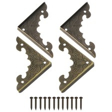 4Pcs Decorative Metal Corner Protectors 1.6 x 1.6 x 0.15,