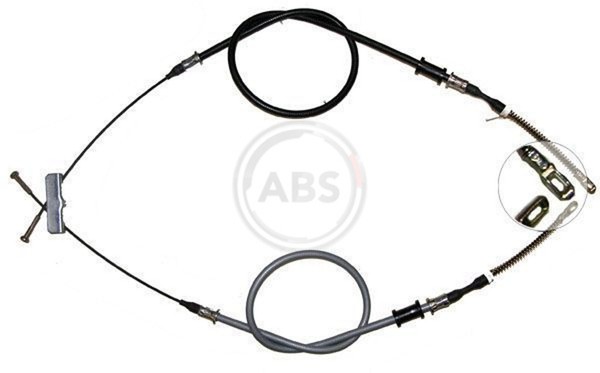 A.B.S. Bremsseil Seilzug Feststellbremse K11285 FüR Opel Astra T92 Kadett T85 CC-image