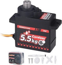 HobbyPark Waterproof 5.5kg High Torque RC Micro Servo Coreless Motor Arduino... 