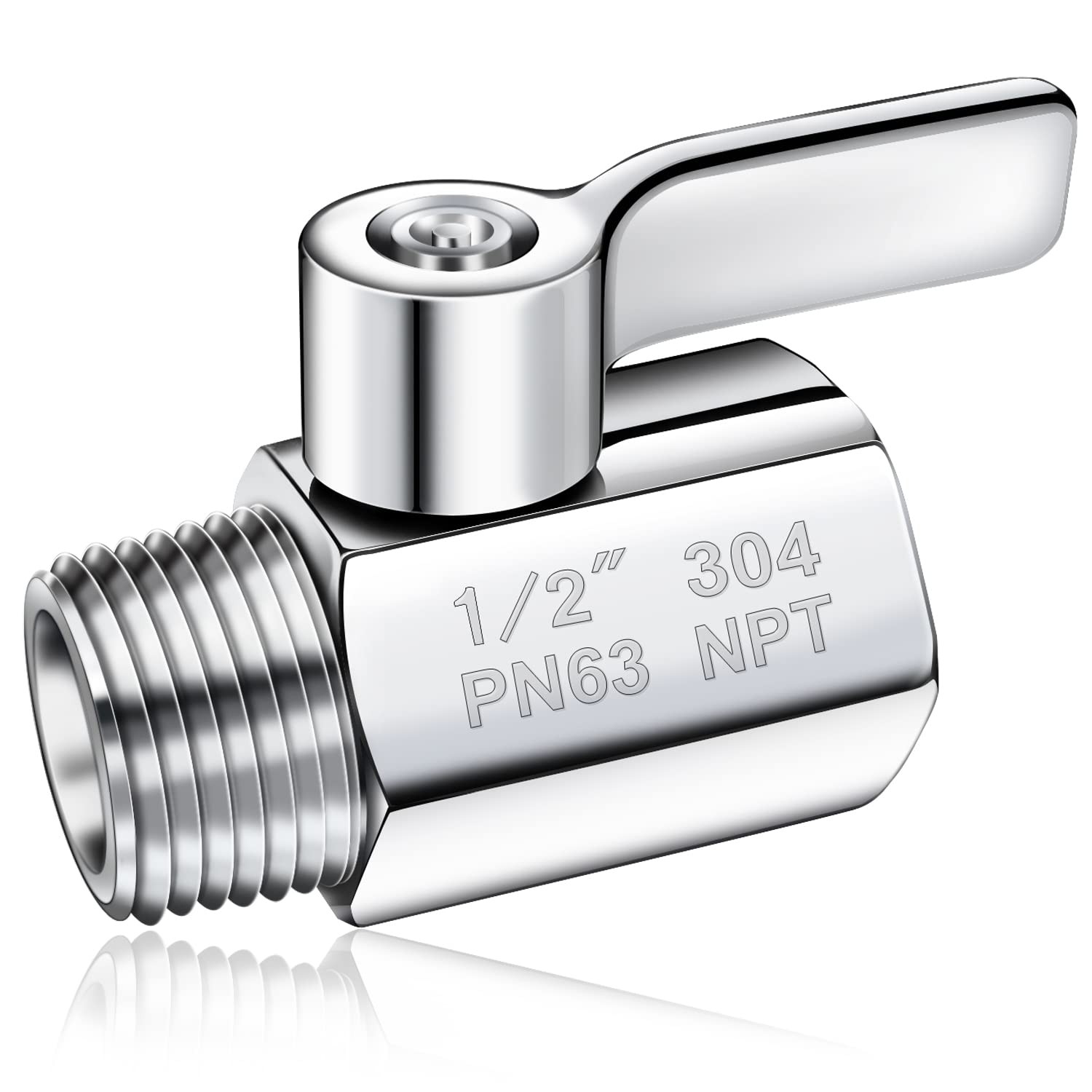 Shut Off Valve 304 Stainless Steel Thread Water Flow Control Regulat