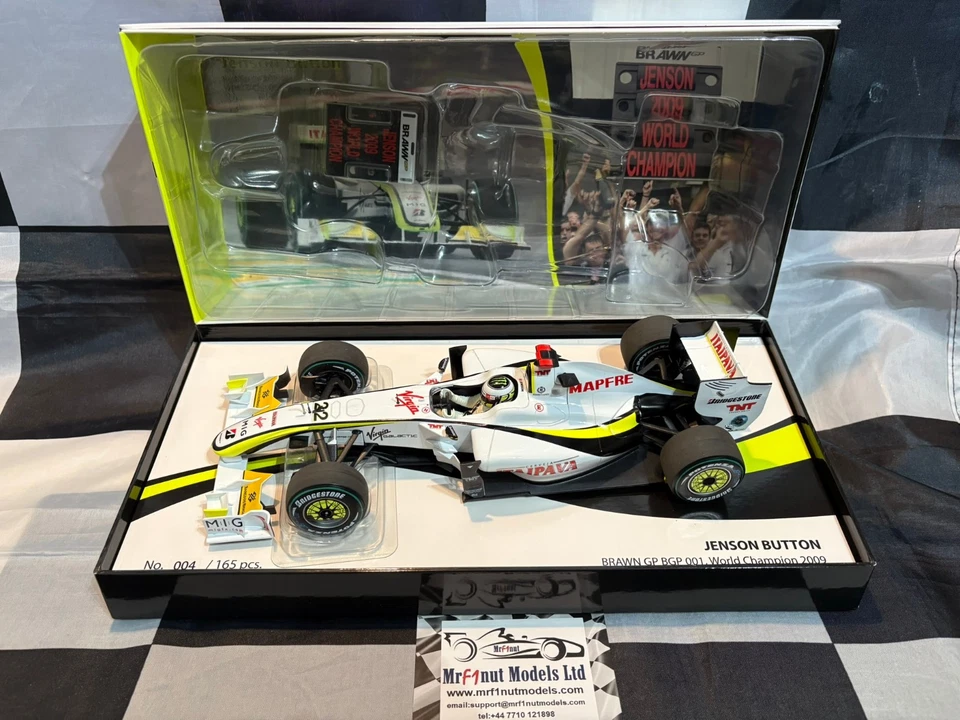 1:18 Minichamps 183090022 Jenson Button Brawn GP BGP 001 Campione del Mondo 2009 - Immagine 2 di 4