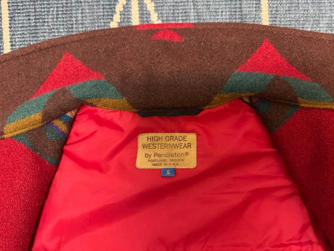 Pendleton Native Pattern Jacket 90s S American Ma… - image 3