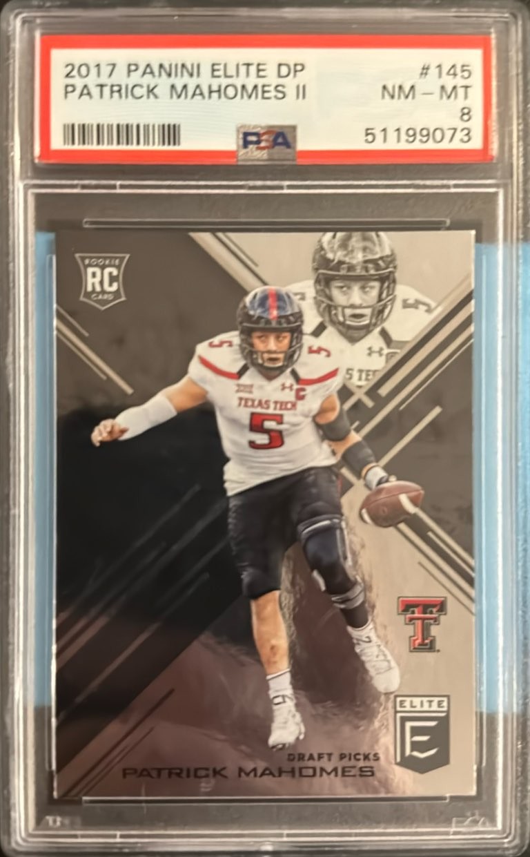 2017 PANINI ELITE DRAFT PICKS #145 PATRICK MAHOMES II PSA 8