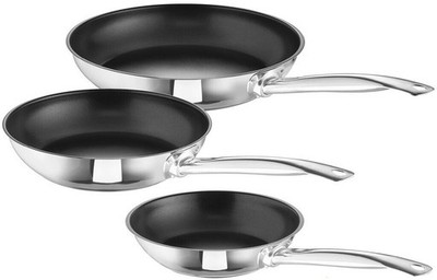 Rohe Bobby Pfannen-Set 3-teilig   Edelstahl Bratpfannen 20/24/28 cm - Wie neu