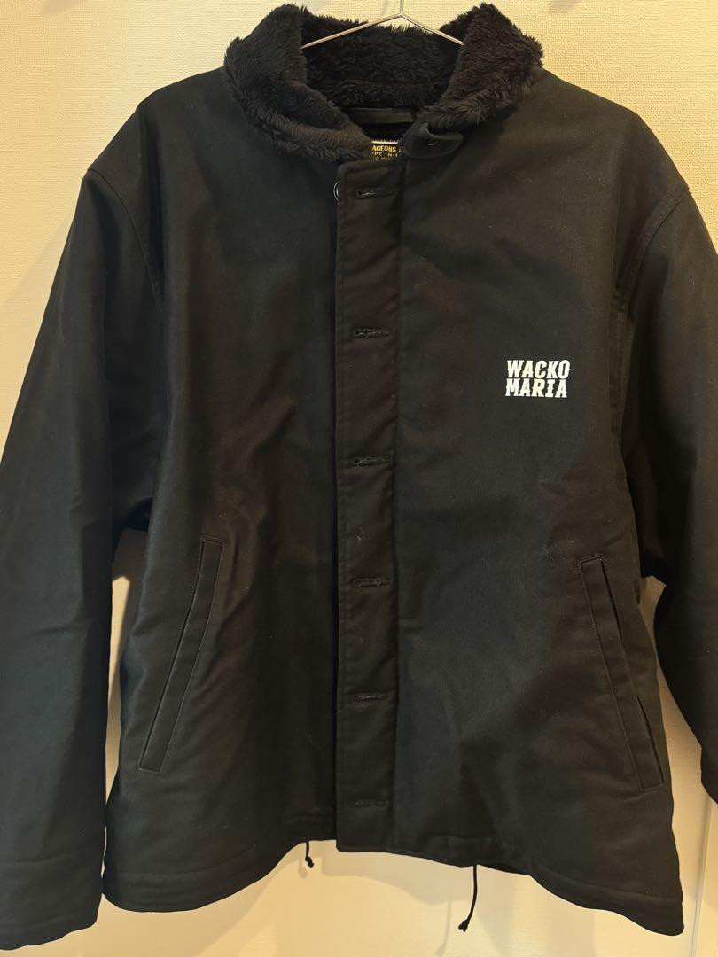 WACKO MARIA N-1 Deck Jacket Black Cotton/Fur Mens XL 23FW EX WACKO MARIA N-1 Deck Jacket Black Cotton/Fur Mens XL 23FW EX