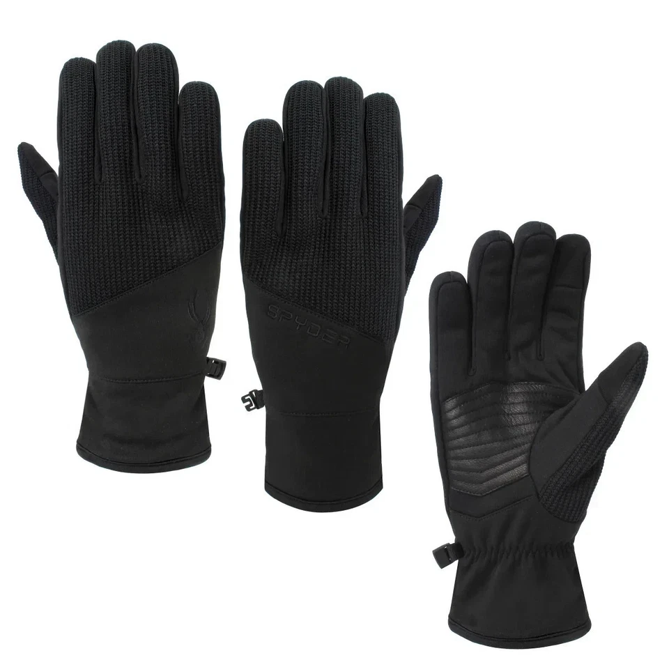 Guantes de punto térmico Spyder Core - Pantalla táctil compatible con palma de cuero Foto 2 de 2
