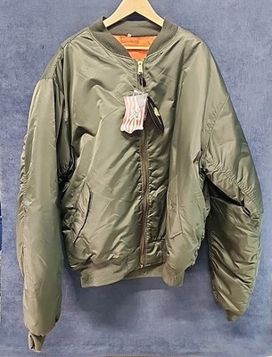 Rothco Ultra Force Reversible Green/Orange Flight Jacket Parka 5XL Y2K NEW CL13L