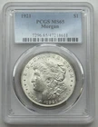 New Listing1921 Morgan Silver Dollar, PCGS MS65, Gem BU $1, Nice Luster, OG Look.