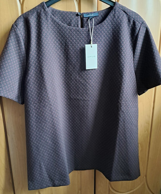 NEU! OPUS Shirt ''Fanja'' Gr. 42  bordeaux/ schwarz NP 49,95 