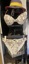 Next woman 2 pieces swim suit snake skin brown and white 32A/B or 70A/B or 8 uk