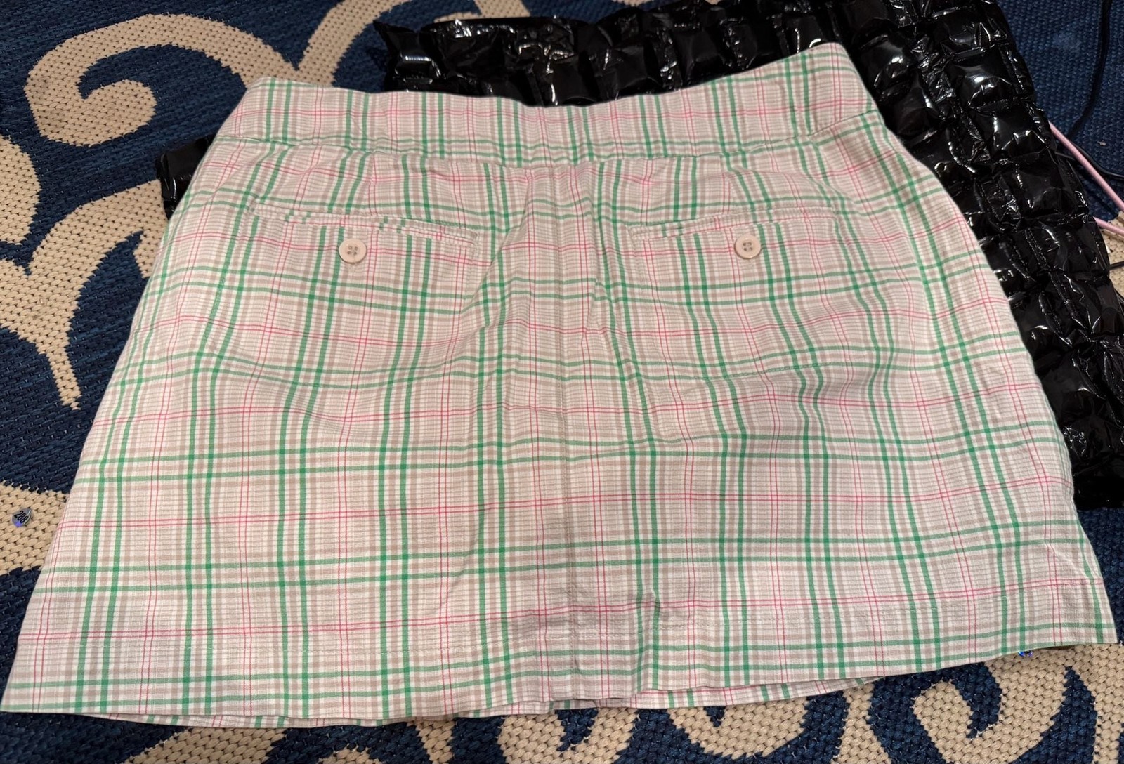 Maurices Vintage Plaid Mini Skort with Button Back Pockets. Best for size medium, photo 5