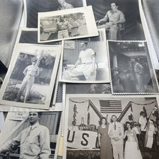 Lot 13 Military Soldier Portrait Photos Vintage Larger Sizes OOAK 8x10 5x7 F71