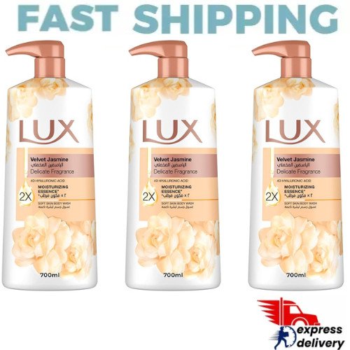 3X LUX Shower Gel Velvet Jasmine For Smooth Fragrant Jasmine &Almond oil 700ml