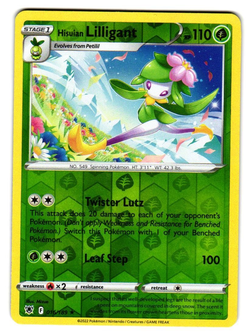 Hisuian Lilligant 016/189 Holo Rare Astral Radiance Pokemon Reverse Holo NM