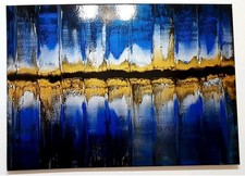 ORIGINAL Acrylbild Leinwand 50×70cm Fluid Painting Acrylic Pouring Abstrakt