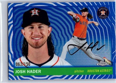 JOSH HADER 2025 Topps Chrome Platinum #12 Blue Vibrations Refractor /150 A3271