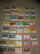 Lot of 39 1960 Post Cereal US States Box Cutout License Plate Cards