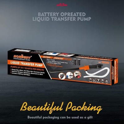 Battery Portable Battery Operated Gas & Water Pump, Powered Fuel Transfer Pum...