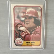Fleer Topps 1981 Pete Rose #1 Base Set Phillies MLB Baseball Card Major League
