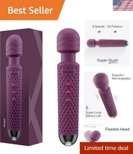 Handheld Cordless Personal Wand Massager   Waterproof, USB Rechargeable, 20 V...