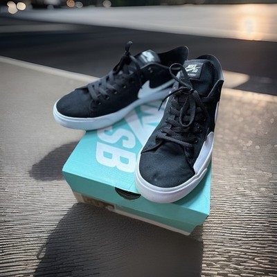 Nike Blazer Court SB Black White Skate Sneakers Size 12 CV1658-002