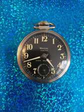 Westclox Scotty luminious Pocket Watch Black Dial  Running 