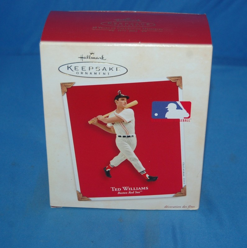 Ted Williams Hallmark Keepsake Ornament in original box, with memory card