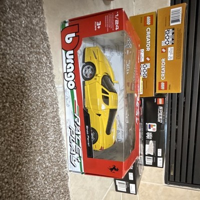Bburago Ferrari Race & Play Enzo Ferrari 1:24 Yellow Diecast Car 3+ Years Model