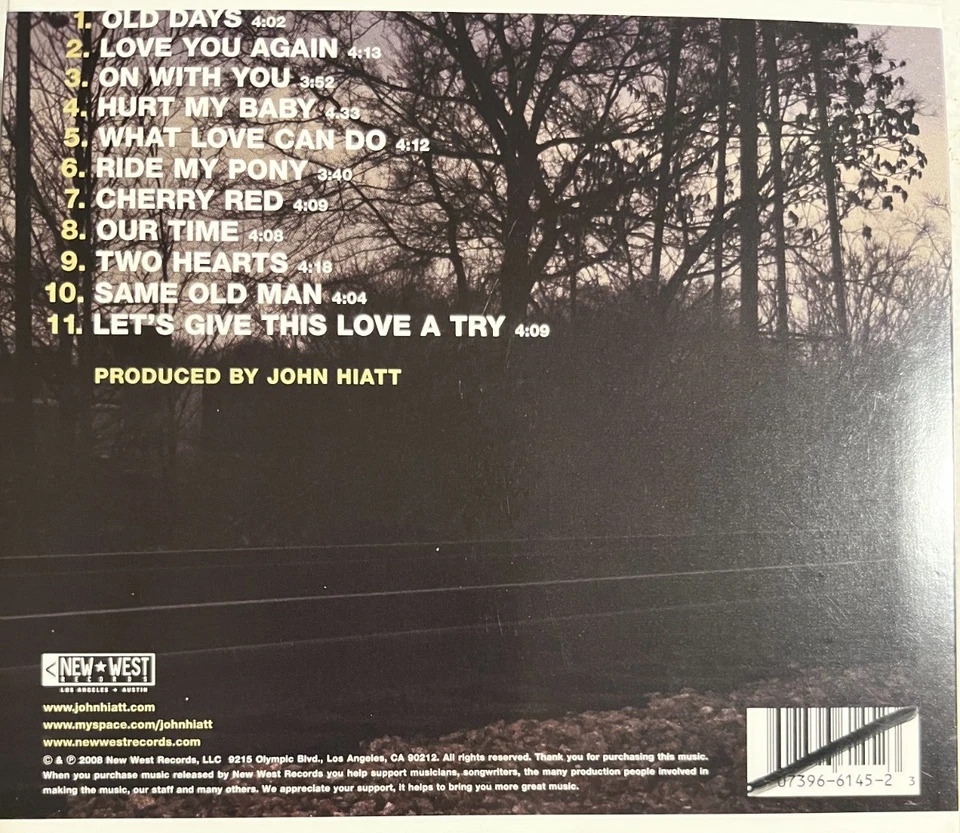 JOHN HIATT - Same Old Man CD Digipak 2008 New West - Image 2 of 2