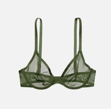NWT Cuup Bra The Plunge Mesh Vine Sz 36D