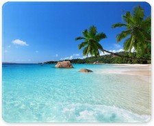 Mouse Pad, 12 x 10 in Summer Beach Theme Computer Mouse Pad for Desk