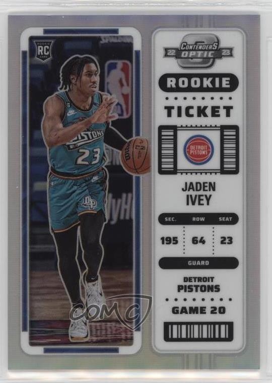 2022-23 Panini Contenders Optic Rookies Silver Prizm Jaden Ivey #24 RC 7s2
