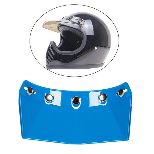 Helmet Visor Peak Protector 5-snap Universal Vintage Open Face Replacement ] - Foto 2 di 25
