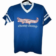 Chomp Chomp UF Florida Gators Short Sleeve V neck T shirt Stripped Sleeve Small