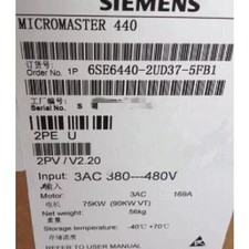 New Siemens MICROMASTER440 without filter 6SE6440-2UD37-5FB1 6SE6 440-2UD37-5FB1