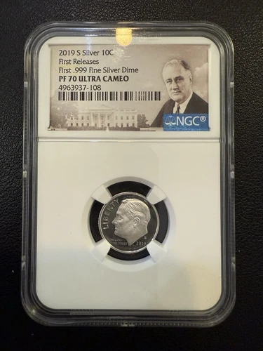 2019-S 10c SILVER NGC PF70UCAM ROOSEVELT DIME PROOF ULTRA CAMEO B49296