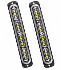 2x 7.5in 24 Led White Strobe Light Bar Grille Bumper Mount Kit Screws Included 2x 7.5in 24 Led White Strobe Light Bar Grille Bumper Mount Kit Screws Included