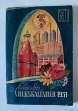 Sächsischer Volkskalender 1951. "Zeit im Bild"-Volkskalender DDR OSTALGIE