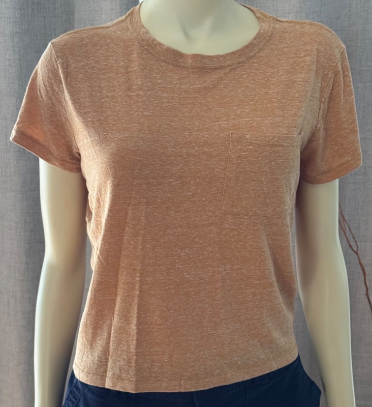 Arizona Jean Co. Semi-Fit Pocket Tee Shirt Women's Medium Mustard