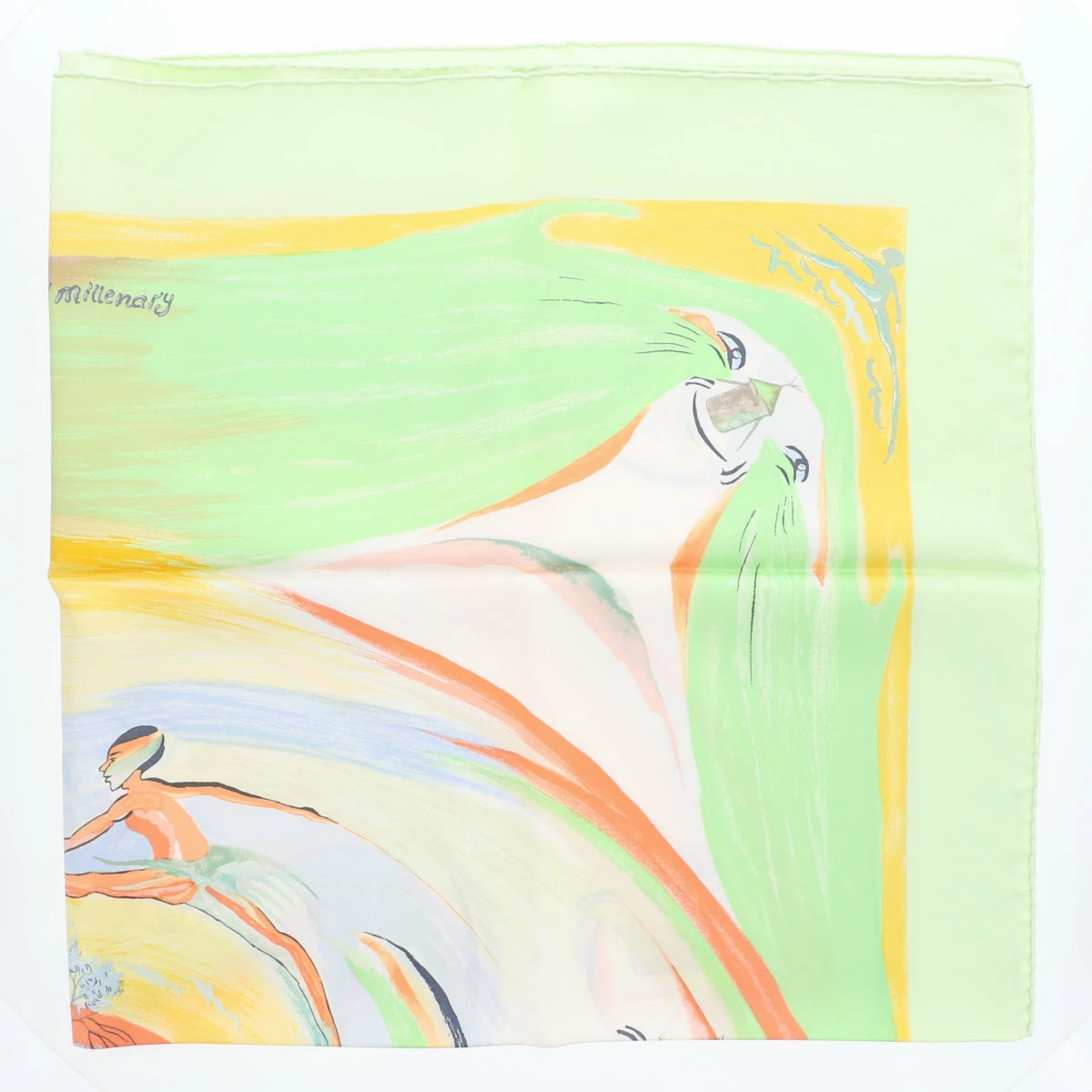 Hermes Large Scarf Carre 90 Smiles in Third millenary Silk r0_0209 thumbnail 5