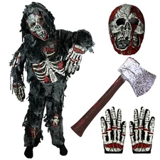Zombie Costume for Kids, Scary Halloween Boys Zombie Costume for Halloween
