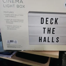 Wemco Cinema Marquee Sign Light Box With 90 Letters And Symbols Movie Decor NIB