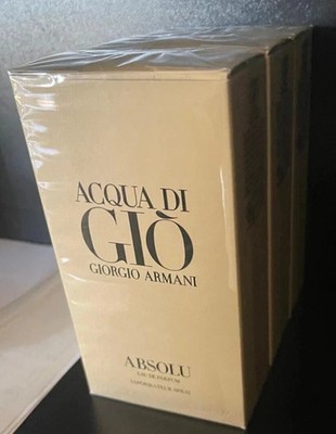 Aqua Di Gio Absolo 6.2 oz Brand New Seal Packed Plastic Cap 200ml Jumbo Pack
